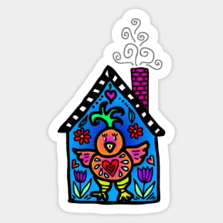 Little Bird House Sticker